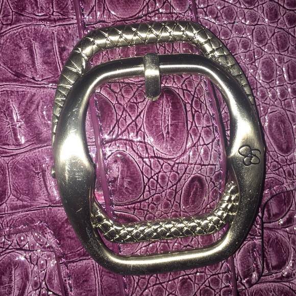Jessica Simpson Purple Faux Alligator Clutch - Picture 6 of 7